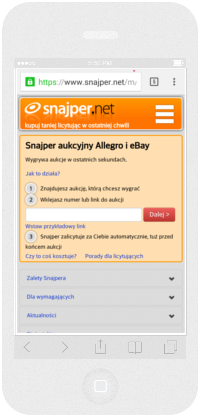 snajper allegro na telefon