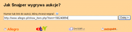 Jak i gdzie wstawić link do aukcji i ustawić strzał