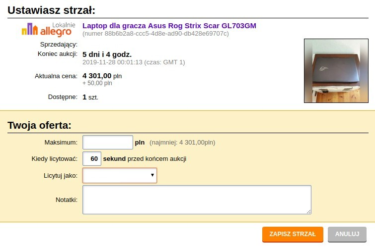 W Jaki Spos b Snajper Licytuje W AllegroLokalnie Snajper W Jaki Spos b Snajper Licytuje W AllegroLokalnie Snajper